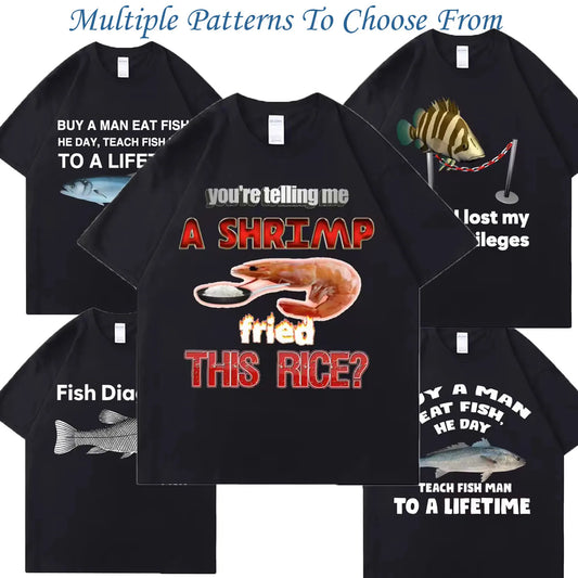 New 100% Cotton Oversized Tees Meme T Shirt Unisex