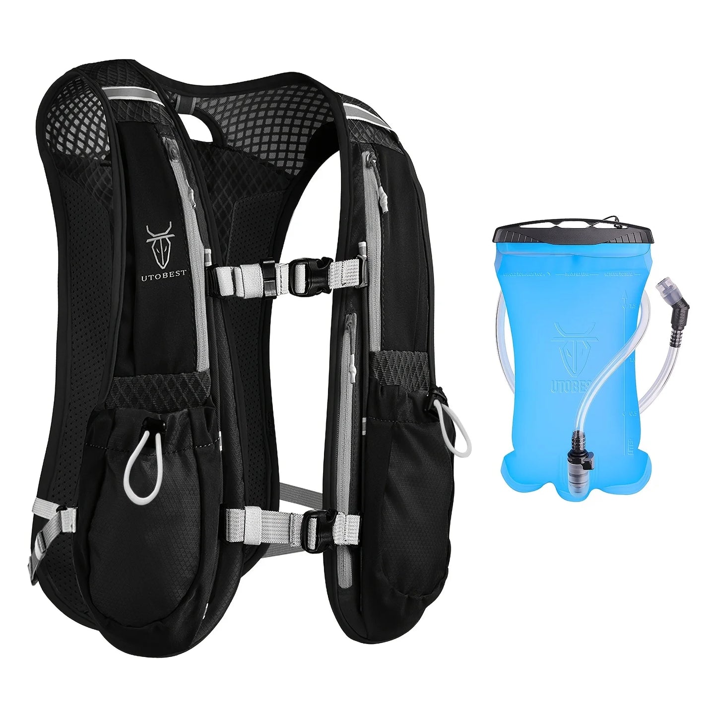 UTOBEST 2-Pack 5L Running Vest with 1.5L Hydration Reservoir Set