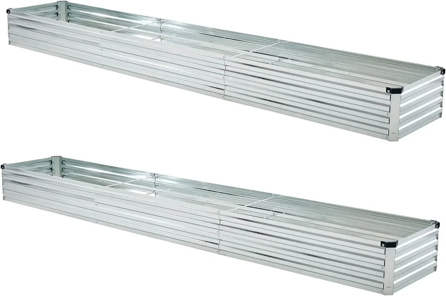 outdoor furniture (2 Pack) Galvanized Raised Garden Bed