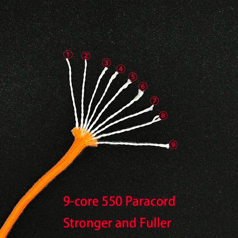 9 Cores Cord 550lb Outdoor Camping Survival Kit