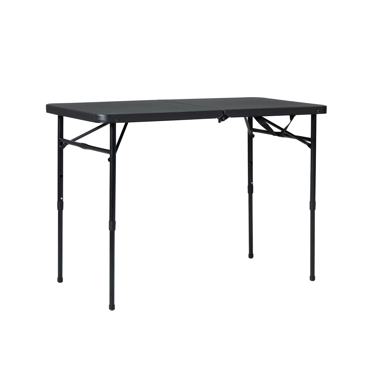 40"L x 20"W Adjustable Height Half-Folding Table For Outdoor BBQs, Game Nights, Parties Or Tailgates