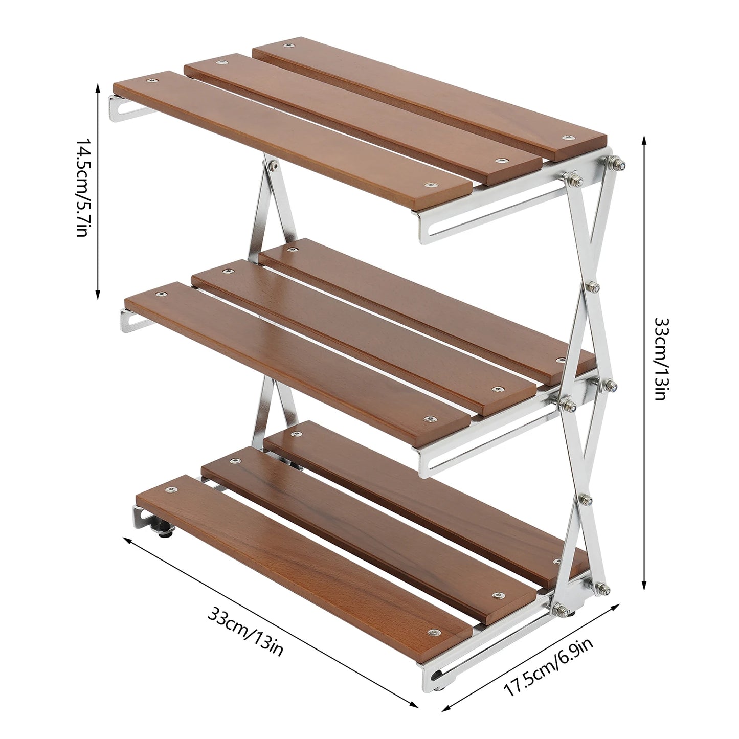 3-Tier Camping Rack Camping Folding Storage Rack Organizer with Carry Bag