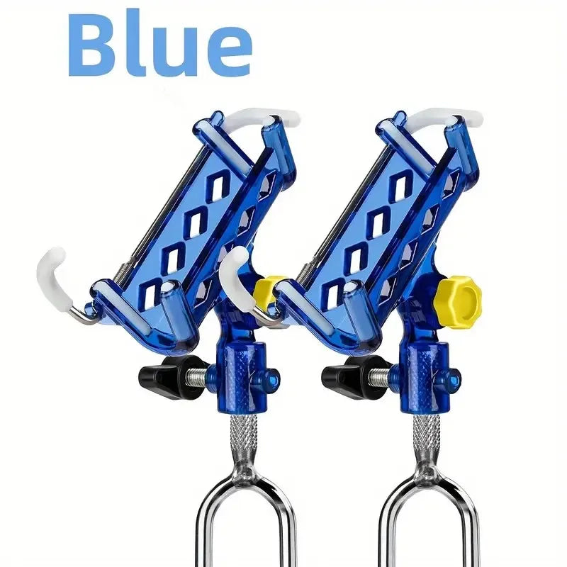 2-piece stainless steel fishing rod holder, 360° adjustable one-touch lock