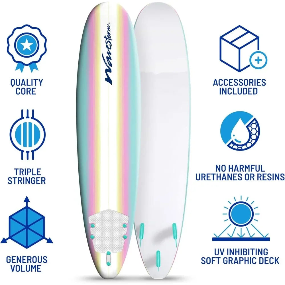 Classic Soft Top Foam 8ft Surfboard