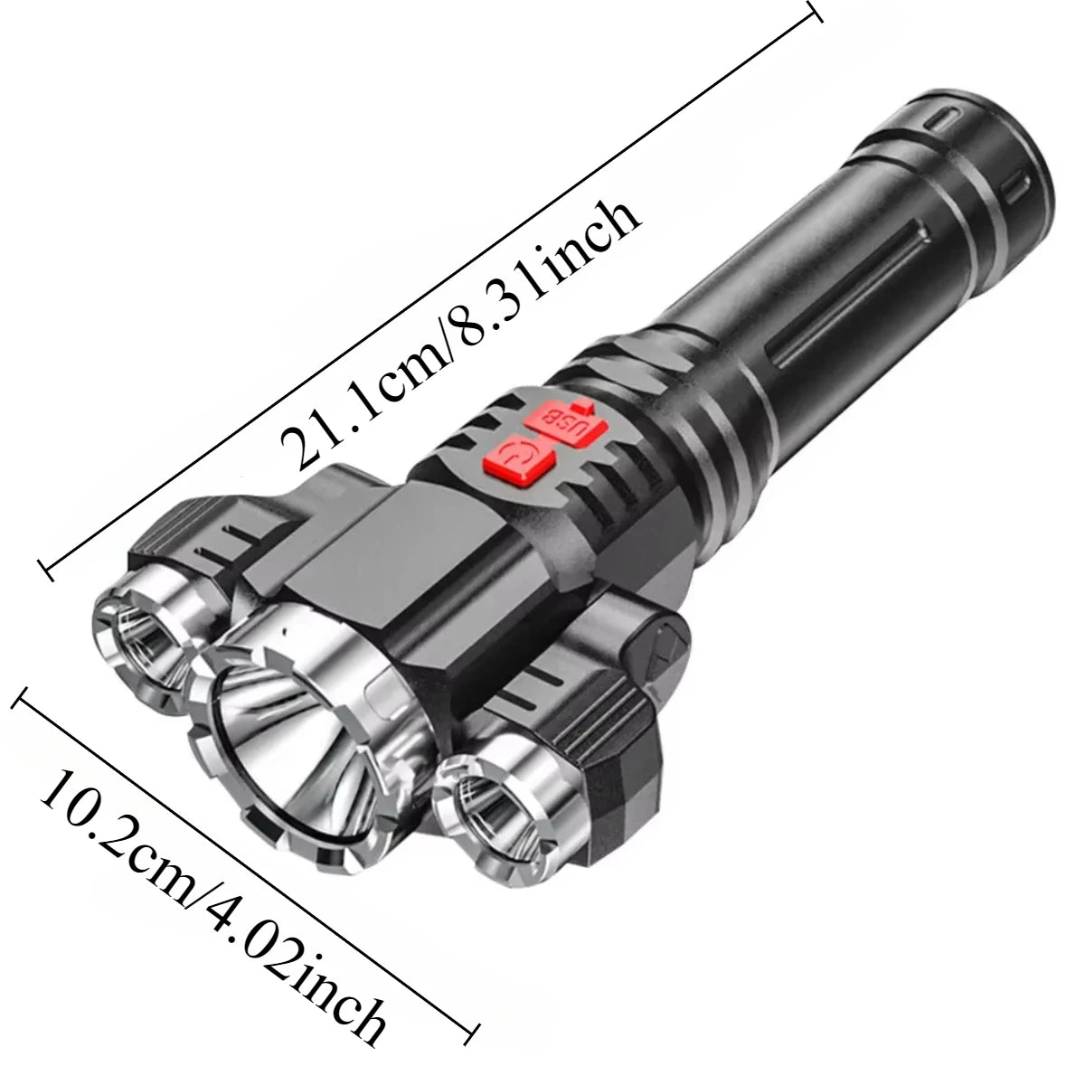 3LED Strong Waterproof LED Flashlight