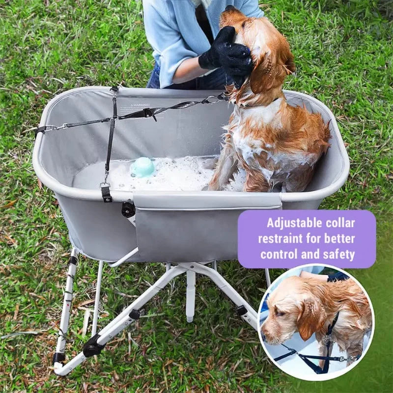 Elevated Dog Bath Tubs for Bath Shower Grooming, Ideal For Medium To Large Pets