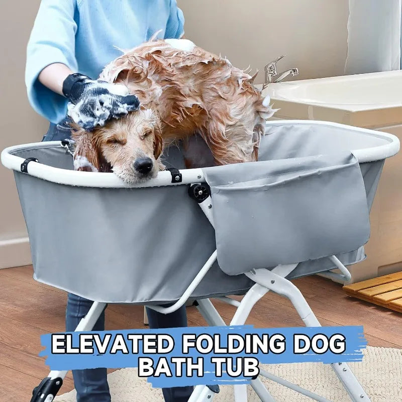 Elevated Dog Bath Tubs for Bath Shower Grooming, Ideal For Medium To Large Pets