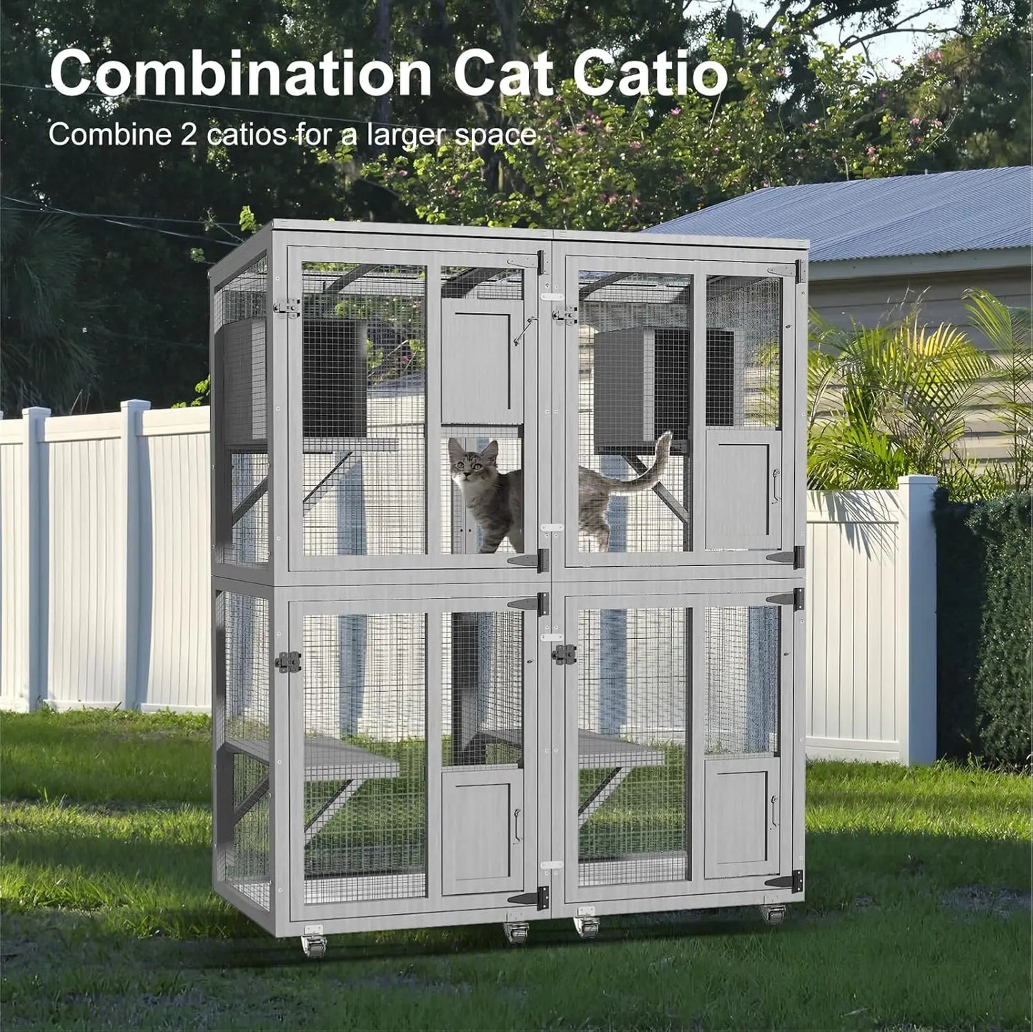 Cat Catio Outdoor Enclosure, 4 Tiers
