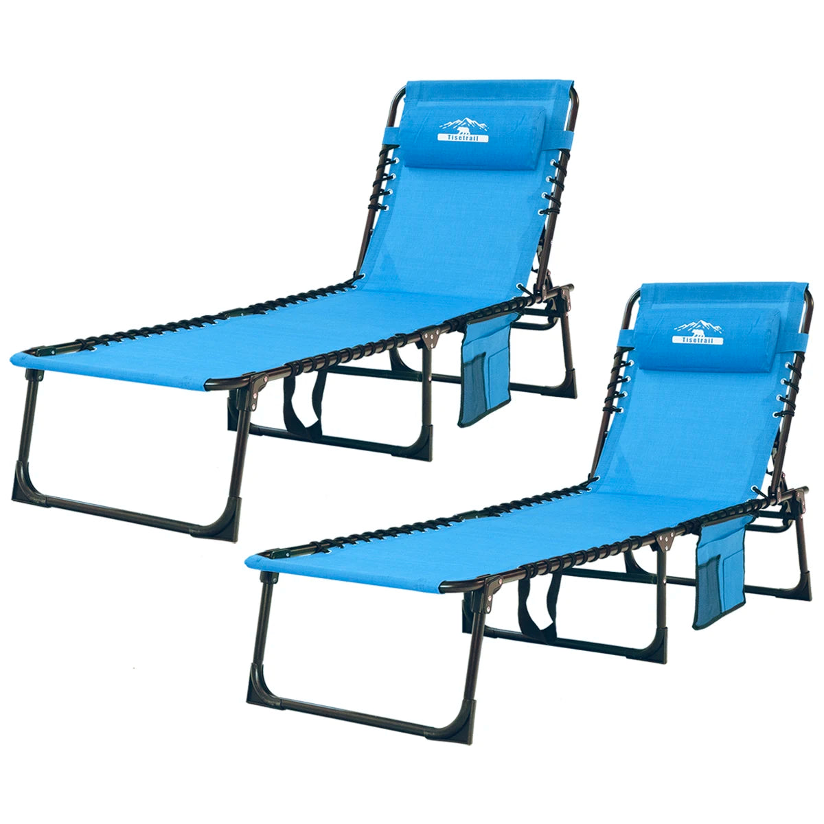Tisetrail 2-Pack Chaise Lounge Chair 5 Positions