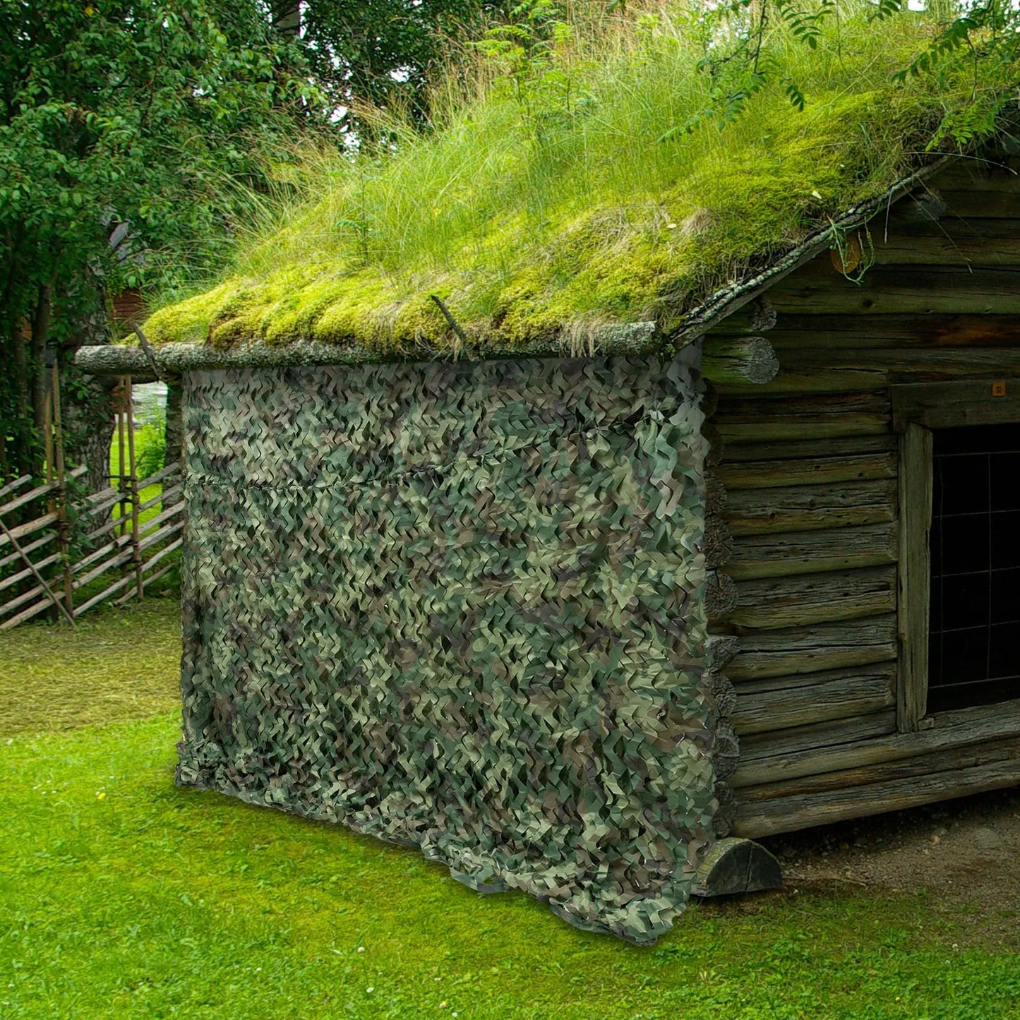 Camouflage Net 8x8m 210D Oxford Polyester Woodland Waterproof