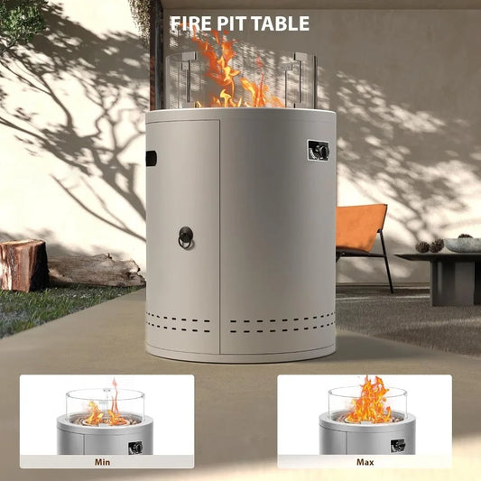 Portable Outdoor Propane Fire Pit Tabletop 50000 BTU Smokeless