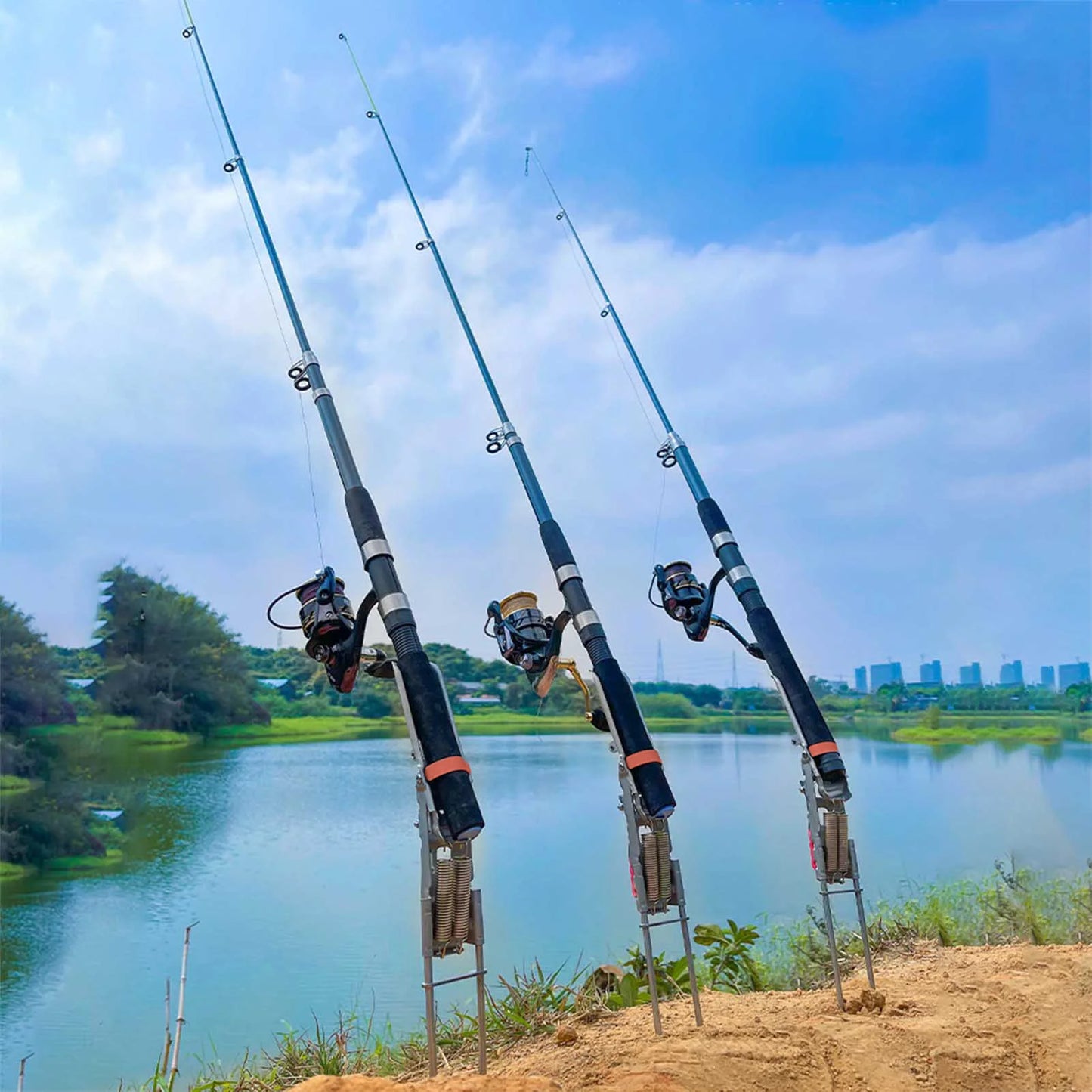 1-5pcs Automatic Fishing Rod bracket holders Stainless Steel