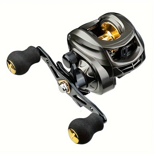 Integrated Ak Water Drop Wheel, Durable Stainless Steel Left and Right Hand, Interchangeable Enhanced Type 7:2:1 Speed up to Resistance 8kg - Perfect for Saltwater and Freshwater Fishing