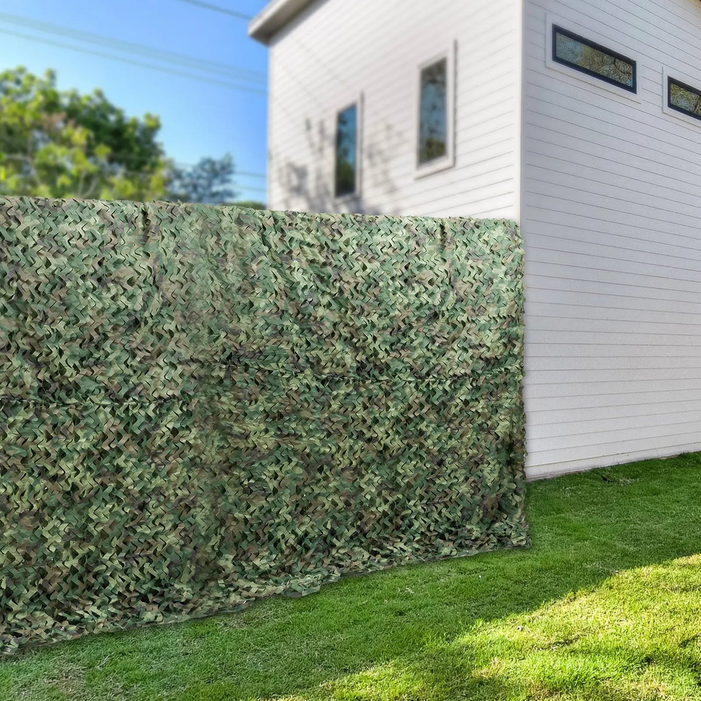 Camouflage Net 8x8m 210D Oxford Polyester Woodland Waterproof