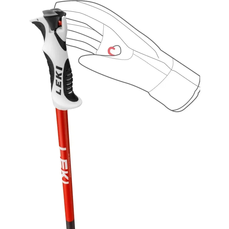LEKI Bold S Lightweight Aluminum Ski Poles for Alpine Skiing