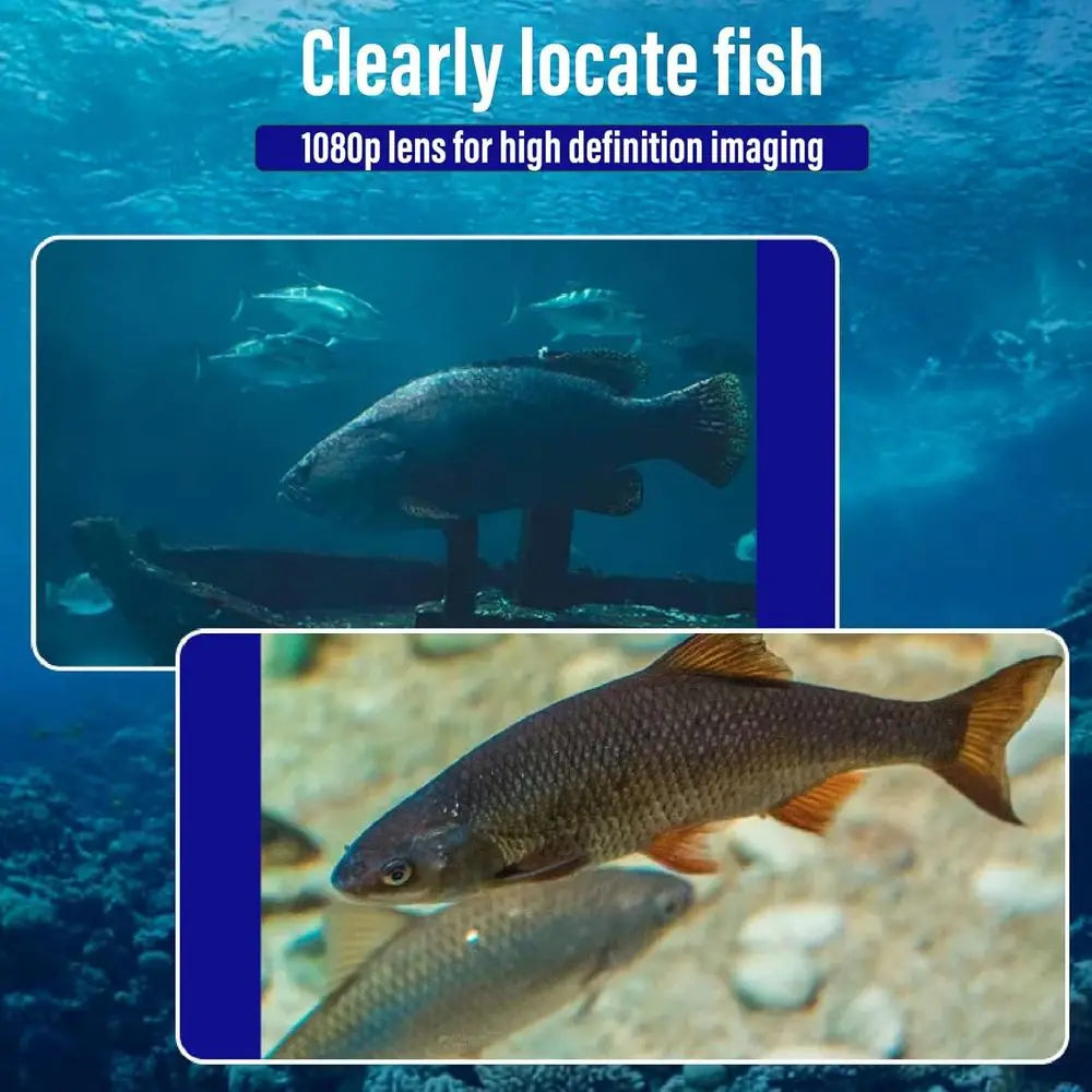 1080P Underwater Fishing Drone with 4.3 Screen, 220° Wide-Angle Lens, 30m Cable, 5MP Camera for Ice Fishing