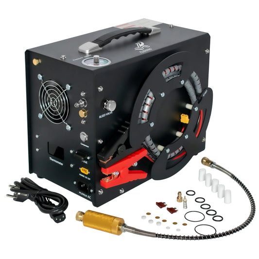 TUDIVING-Portable 4500Psi Pcp Air Compressor,300Bar High Pressure Air Compressor Scuba Tank Compressor