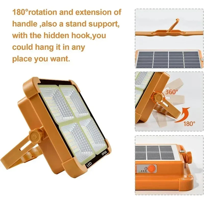 Outdoor Camping Portable Solar Lamp LED  Type-c & Solar Charging