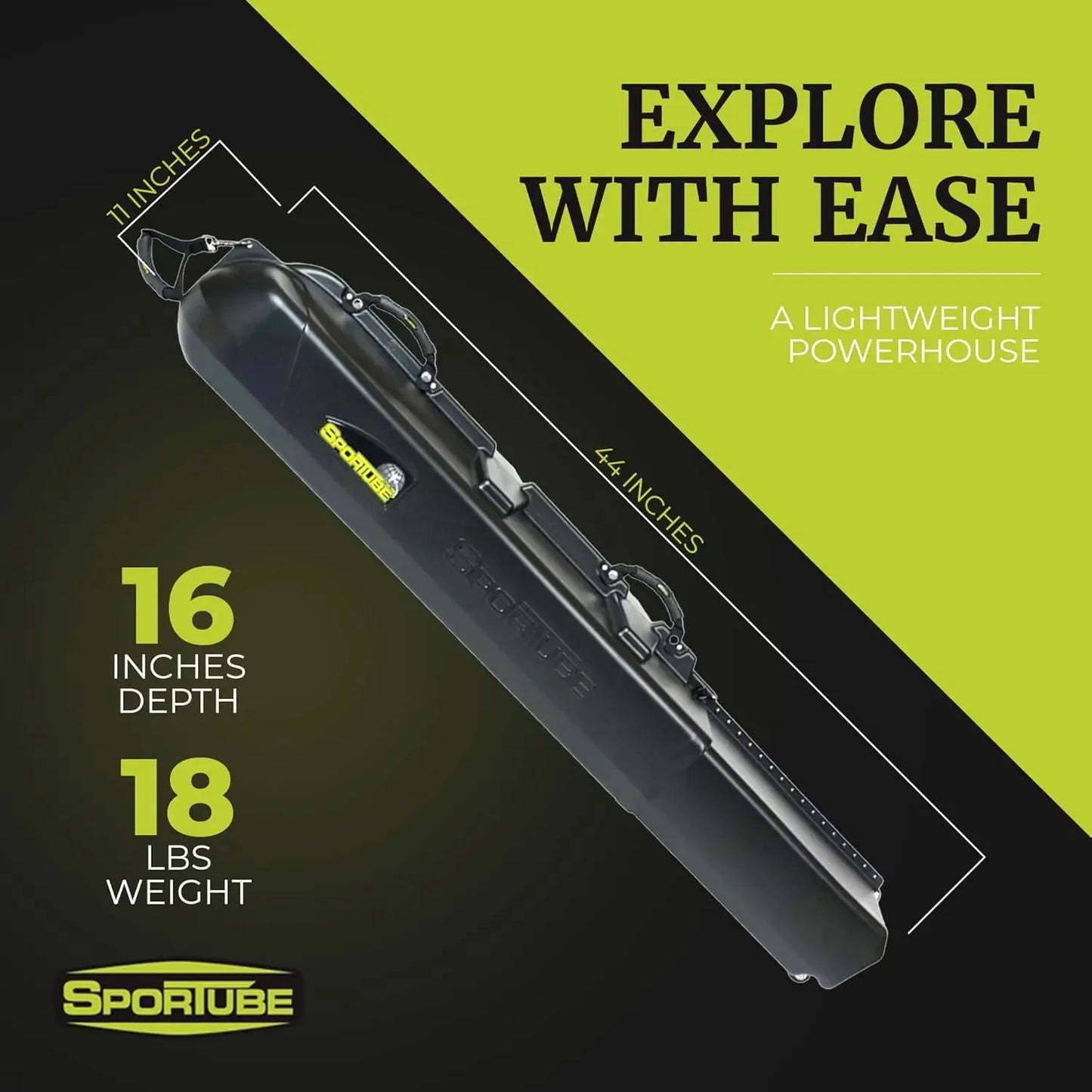 Ski and Snowboard Case – Protective Travel Case for up to 3 Pairs of Alpine Skis and Gear, or 2 Sets of Snowboards and Gear