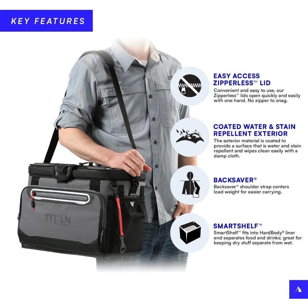 Titan Deep Freeze Coolers - Zipperless Hardbody Cooler