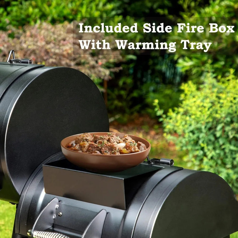 Heavy-Duty Charcoal Smoker Grills Extra Large Outdoor BBQ Gill with Offset Smoker