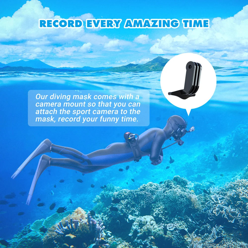 SMACO Full Face Scuba Diving Mask for Adults, Anti Fog Snorkeling Mask, Swimming Goggles, Snorkeling Gear, Freediving Snorkel