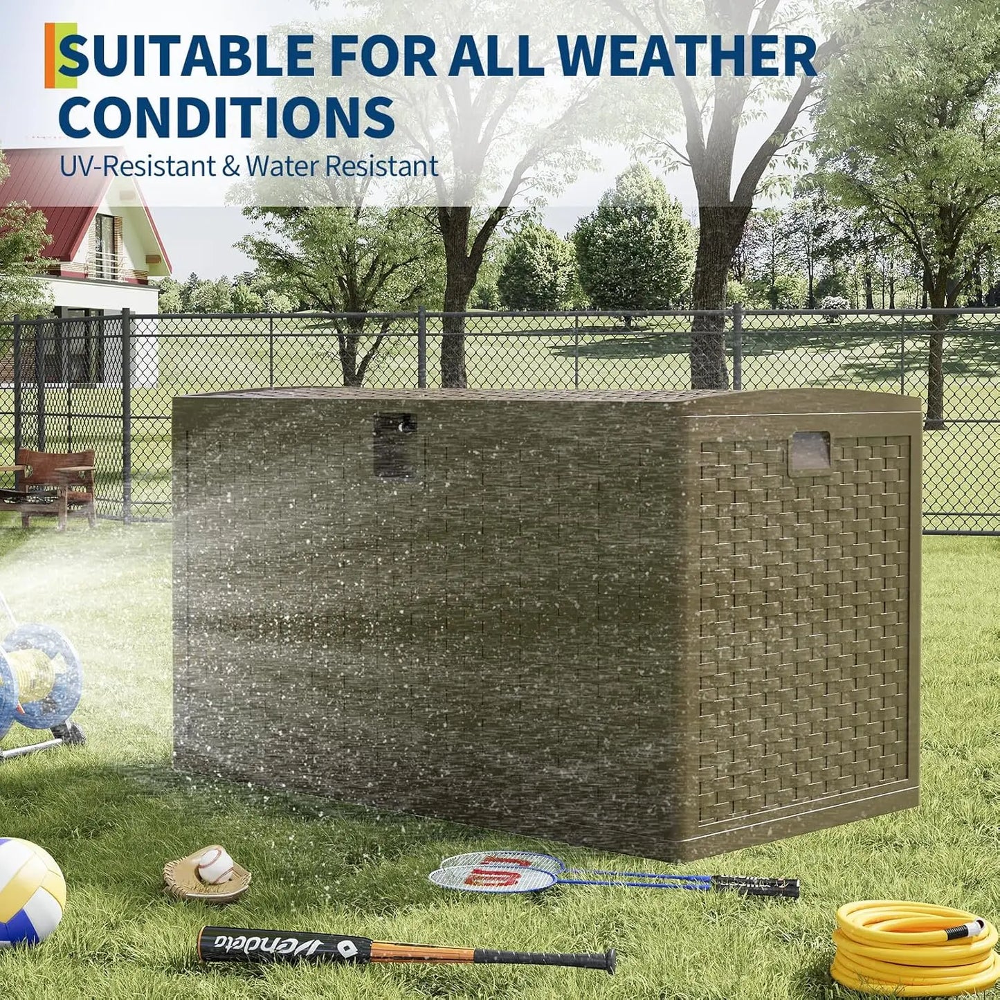 120 Gallon Outdoor Waterproof Lockable Storage Box
