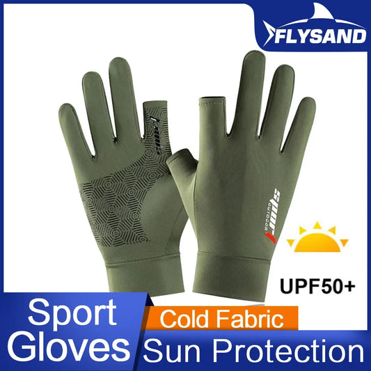 FLYSAND Anti-UV Men Women Fishing Gloves