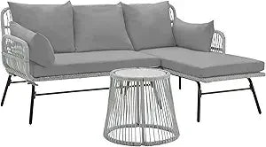 3 Piece Patio Furniture Set
