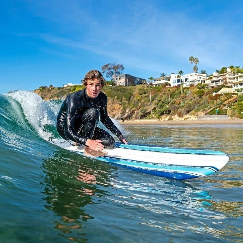 Beginners and All Surfing Levels Complete Set Includes Leash Classic Soft Top Foam 7ft Surfboard Surfboard
