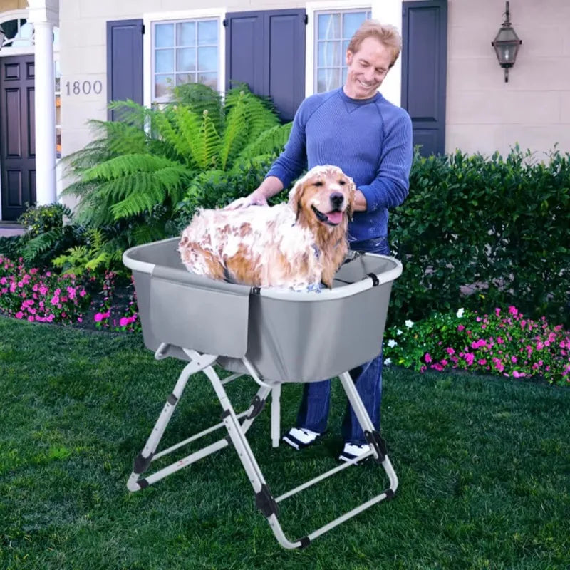 Elevated Dog Bath Tubs for Bath Shower Grooming, Ideal For Medium To Large Pets