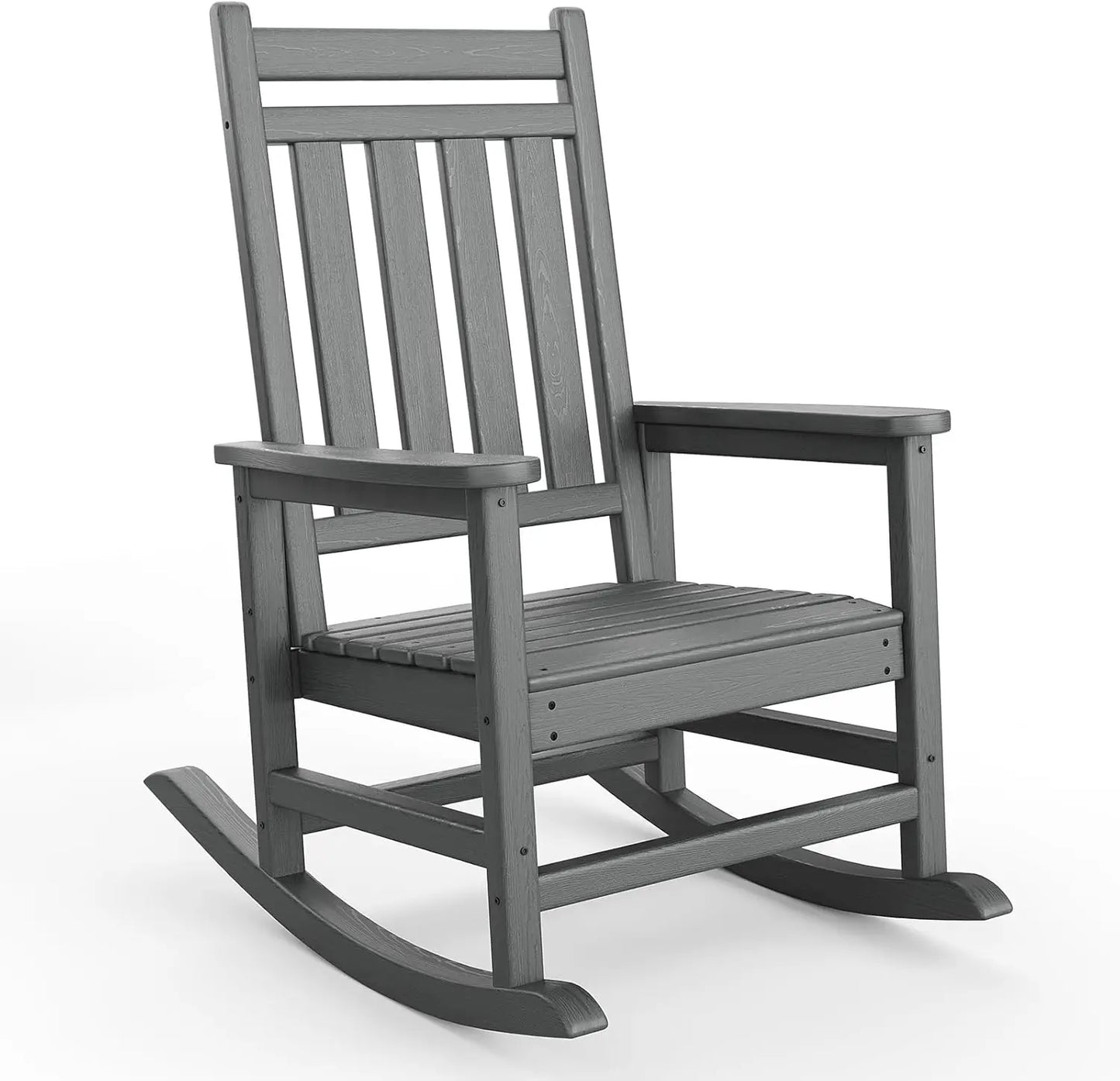All-Weather HDPE Patio Rocking Chairs for Adults, 380lbs Weight Capacity