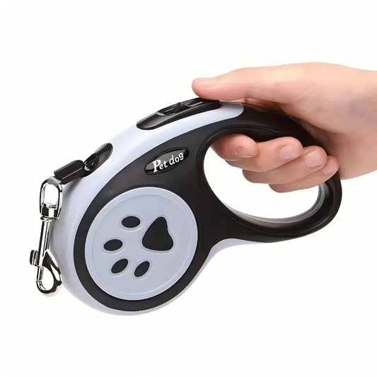 Retractable Leash for Outdoor Adventures - Heavy-Duty Nylon with One-Button Lock