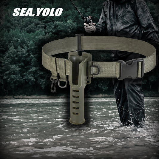 Rod Holder Belt Fly Fishing Rod Support Adjustable Fishing Belt