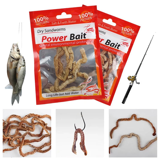 Dry Sandworms Fishing Lures