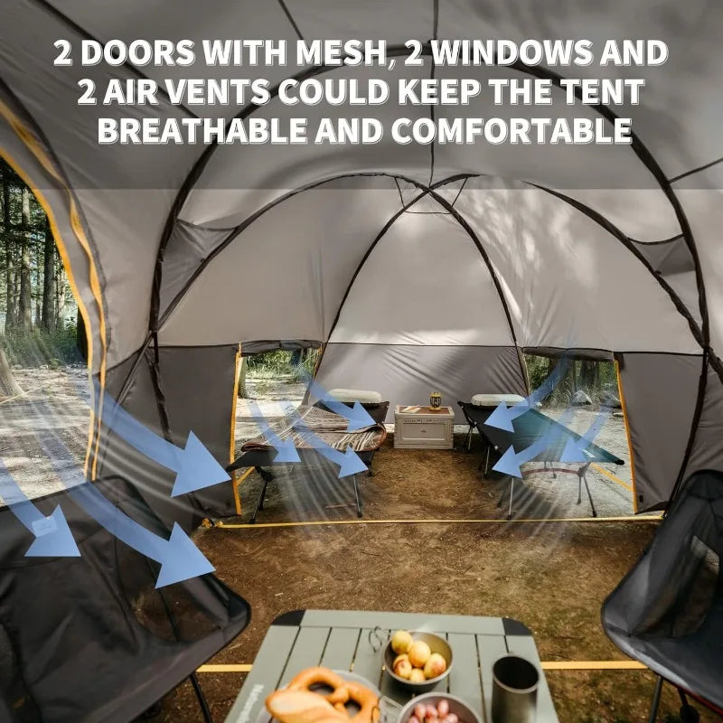 Naturehike Massif Hot Tent with Stove Jack, 4 Season Tent, 1/2/4/6 Person Camping Tent, UPF50+ Waterproof Windproof Winter Tent