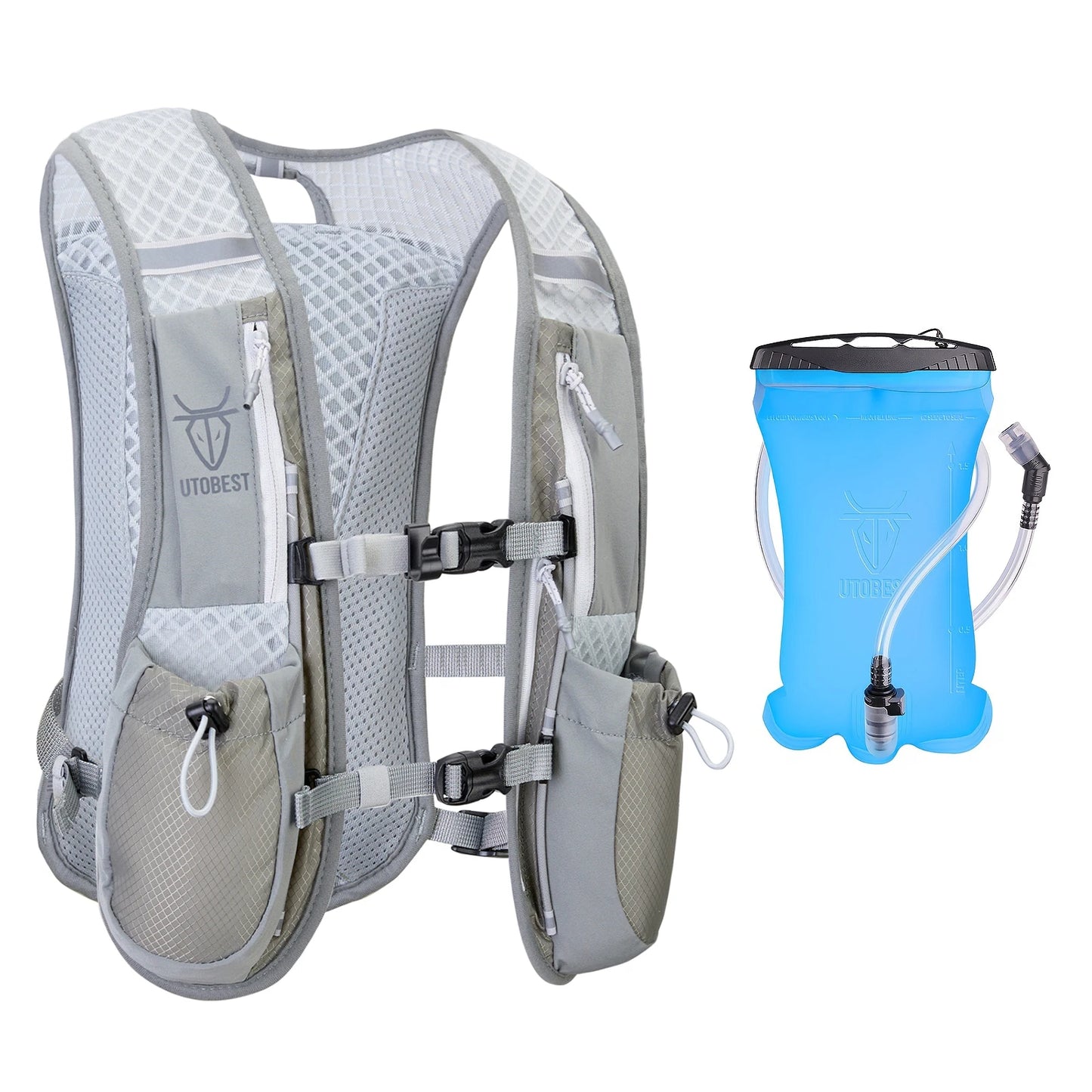 UTOBEST 2-Pack 5L Running Vest with 1.5L Hydration Reservoir Set