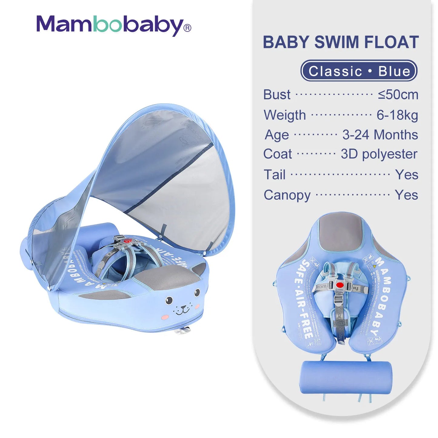 Mambobaby Baby Float with Sunshade Canopy