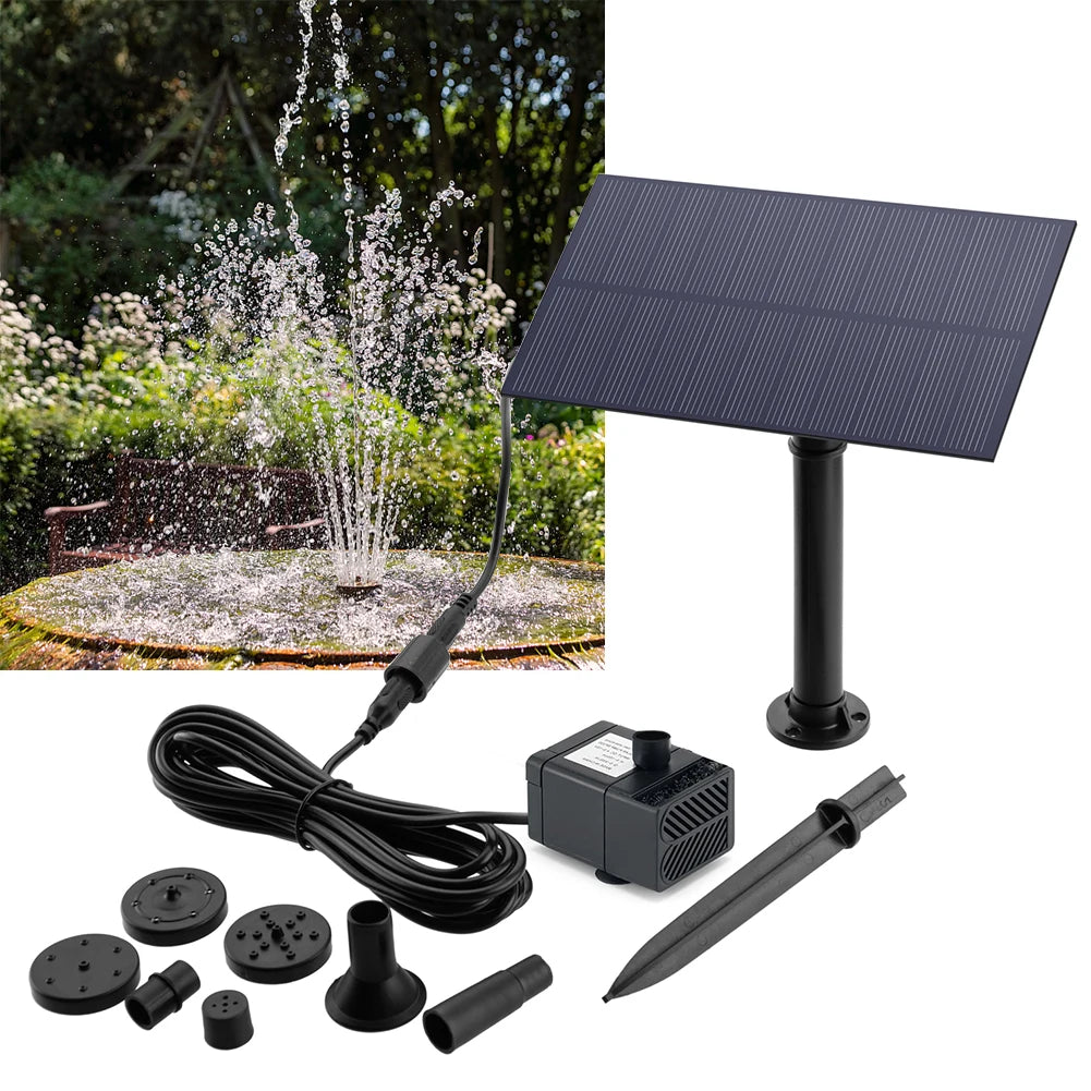 5W 5V Fountain Panel Pump Garden Decoration with Stake Solar Panel Water Pump