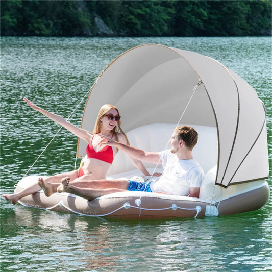 Water Floating Platform 2-person Floating Bed Inflatable Tent