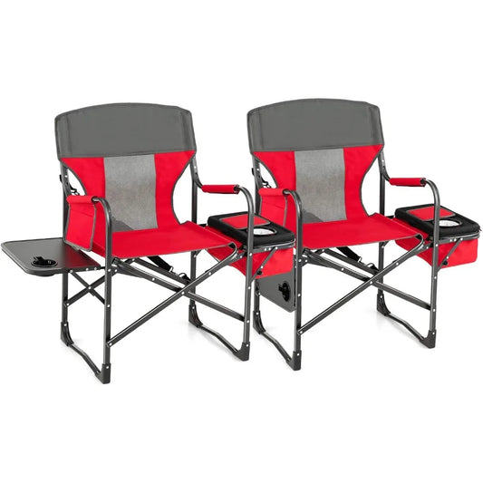 Camping Chairs, Folding Camp Chair with Side Table