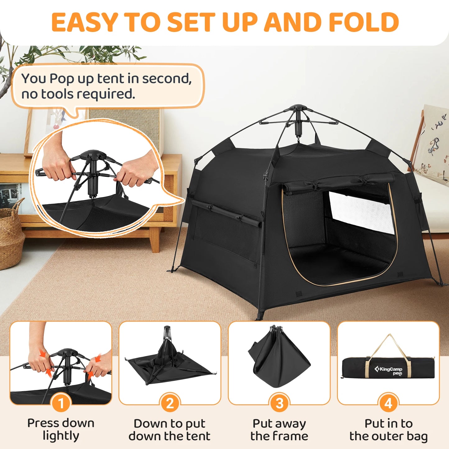 Kingcamp Foldable Dog Tent Dog Playpen