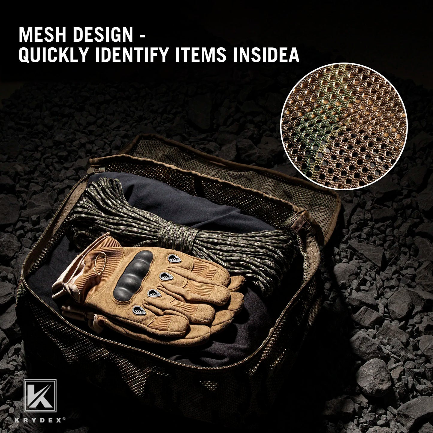 KRYDEX Tactical Modular Pouch Set Outdoor Backpack Organizer Travel Suitcase Packing Cubes Hunting Gear