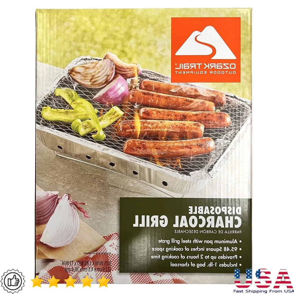 Disposable Instant Charcoal Grill Portable Barbecue Grill