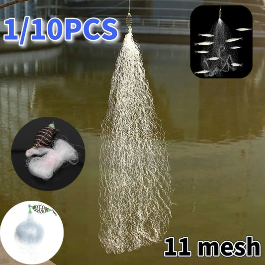 Fishing Net Explosion Fish Hook Spring Trap Luminous Fishnet Rigs Swivel Tools