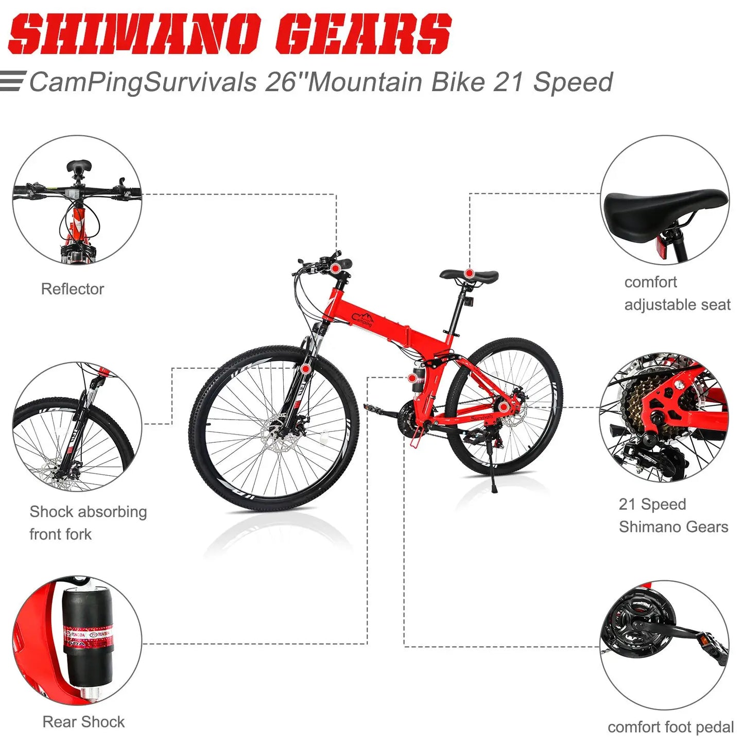 CamPingSurvivals 26'' Land Rover TX30 Mountain Bike