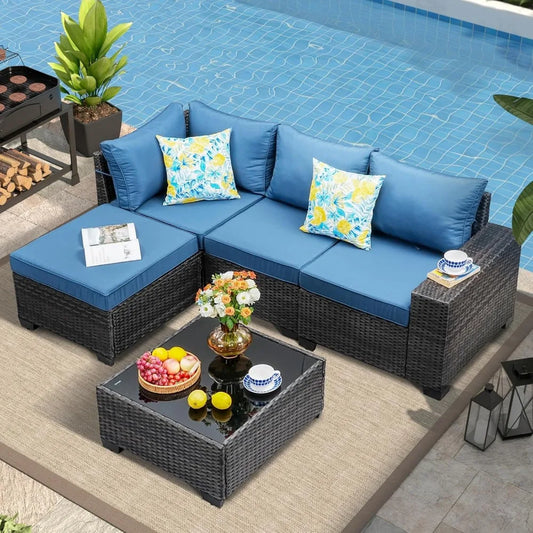 5 Pieces Outdoor Patio Furniture Set