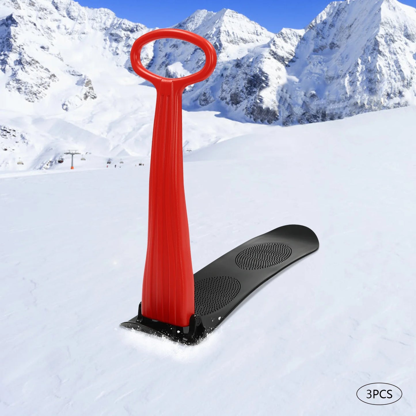 Multi-Scene Black&Red Ski Scooter - Suitable For Skiing/Grass Skiing/Sand Skiing, Exercises Balance