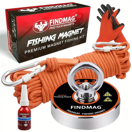 FINDMAG 1000 LBS Pulling Force Magnet Fishing Kit