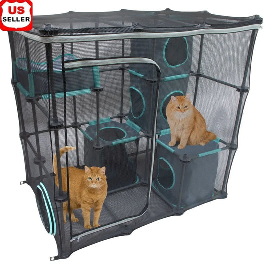 Outdoor Cat Playpen Mega Kit Expandable Catio